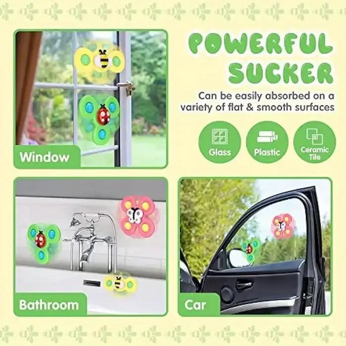 Venture de fleur d'insecte interactif pour enfants, jouet supérieur, ventouse de dessin animé, jouet