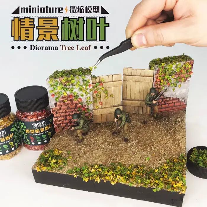 Kit de modèle de feuille d'arbre Miniature de Simulation de 33ml, Micro feuilles de paysage, accesso