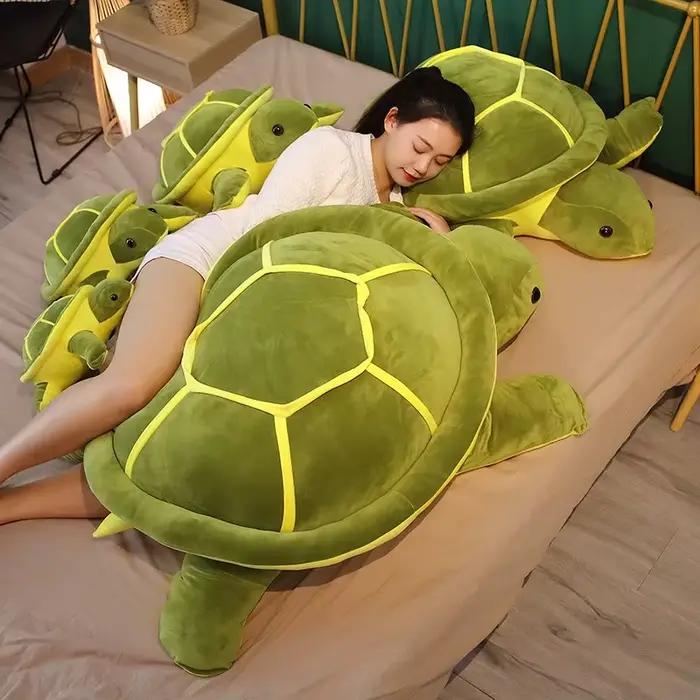 Jouet en peluche tortue de mer douce pour enfants, poupées animaux Kawaii, oreiller en peluche, cade