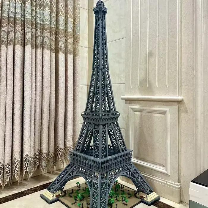 10001 pièces Blocs de construction Tour Eiffel 1,49 m, Modèle Paris, France, Assemblage de bâtiments