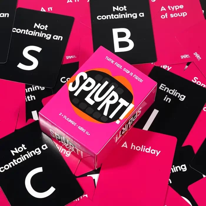 Jeu de cartes Splurt Splurt! Jeu de cartes de fête portable, pensez rapide, dites l'abord!, jeu de s