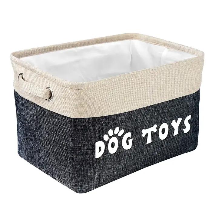 Panier de rangement pliable pour jouets de chien, boîte de rangement pour animaux de compagnie, joue