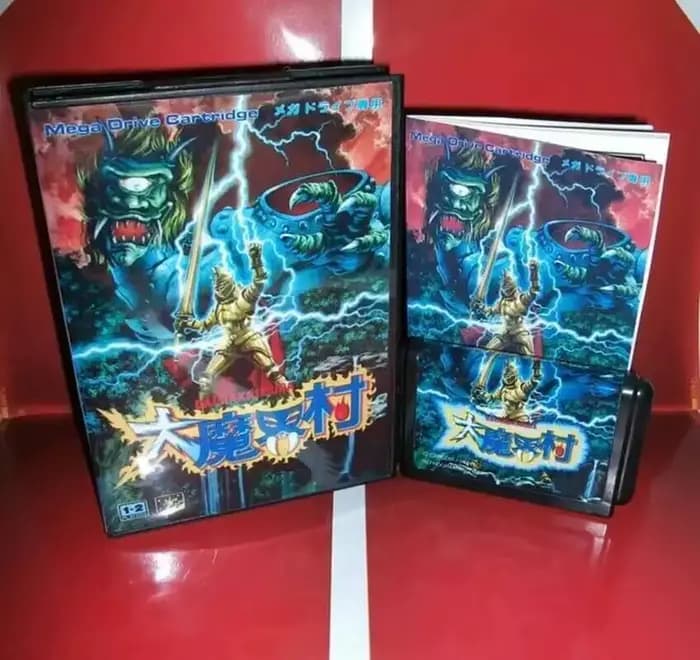 Carte de jeu Ghouls'n Ghosts avec boîte et manuel pour système Sega MD Megadrive Genesis 16 bits