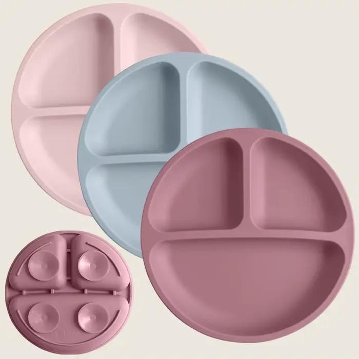 Assiette à manger en Silicone pour bébé, 1 pièce, sans BPA, plats pour enfants, aspiration, vaissell