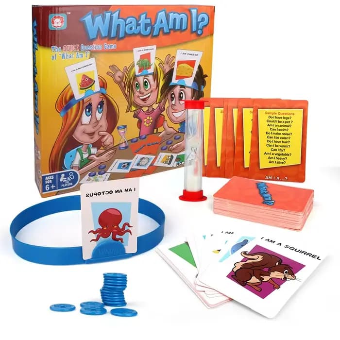 Devinez-vous qui je suis jeu jour bandeau amusant devinant famille fête conseil cartes de questions