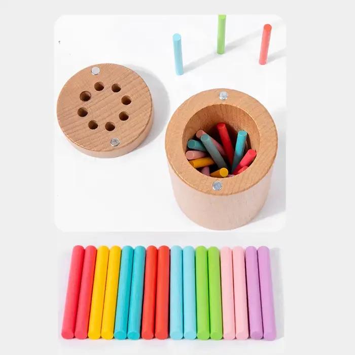 Jouets en bois Montessori, tri des couleurs, jouets à motricité Fine, jouets sensoriels assortis, Pu