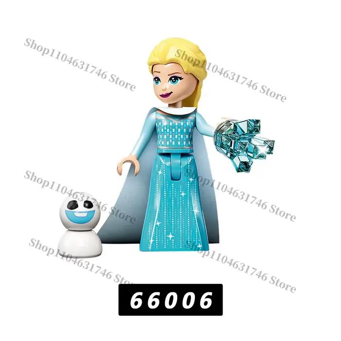 Blocs de construction Disney, série princesse, jouets classiques, dessin animé Elsa Anna Kristoff, M