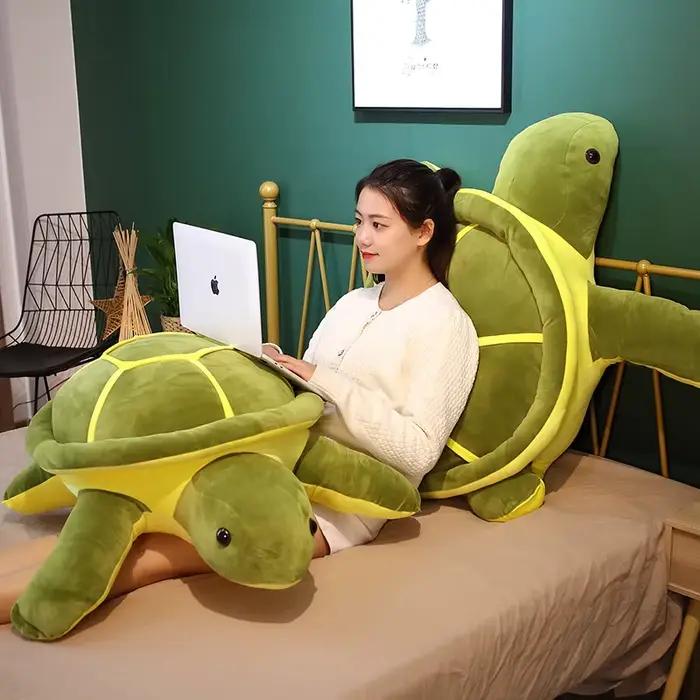 Jouet en peluche tortue de mer douce pour enfants, poupées animaux Kawaii, oreiller en peluche, cade