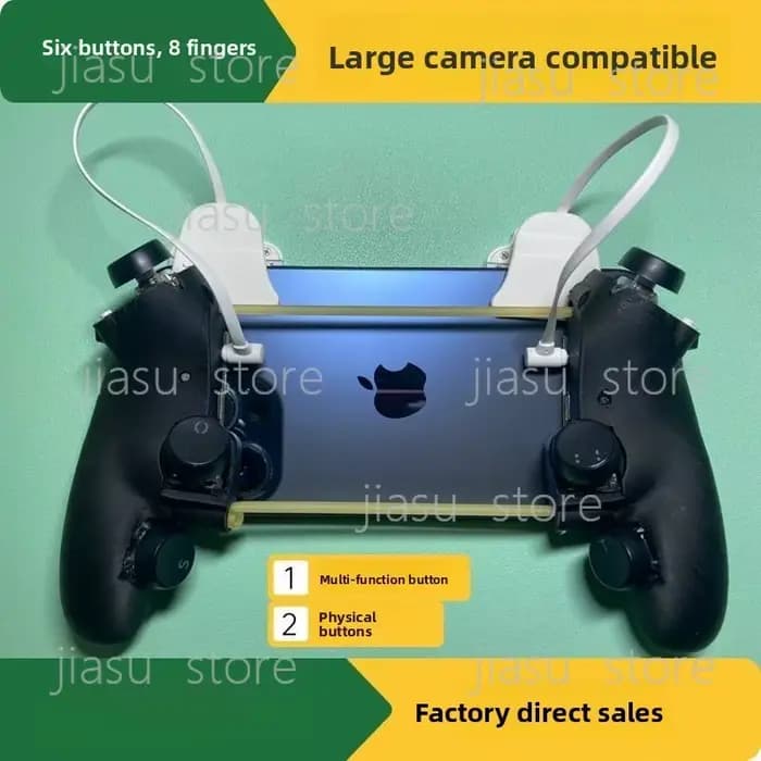 Déclencheur de jeu mobile universel avec 6 touches 8 doigts, clic automatique et tir rapide pour les