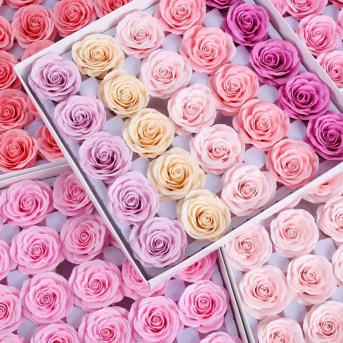 Têtes de fleurs de savon Rose Éternelle, Bouquet de fleurs de savon d'aromathérapie, Matériel DIY po
