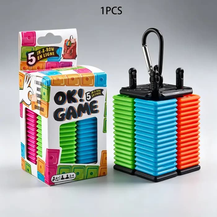 Jeu de Gobang éducatif portable 2026 – Échecs de table faciles à transporter – Jeu de société de bur