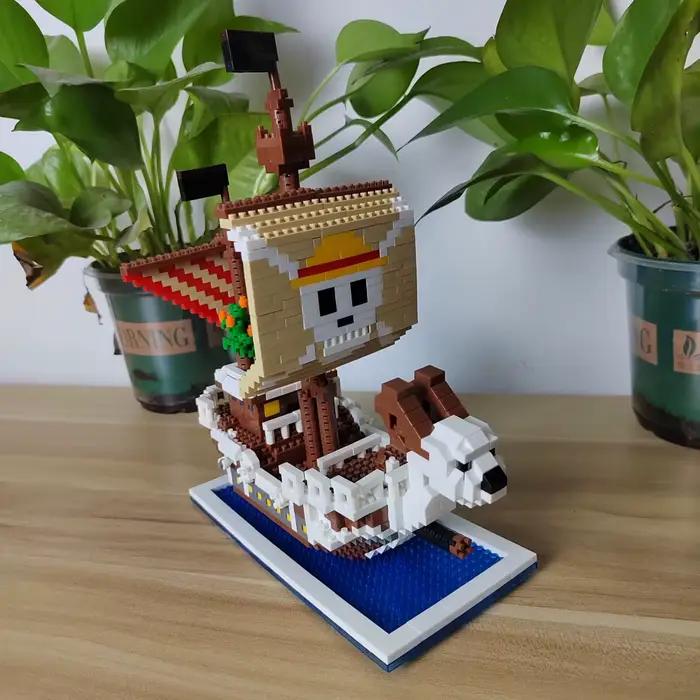 Blocs de construction en plastique modèle 3D, bateau Pirate océan, pour adultes et garçons, Micro Mi