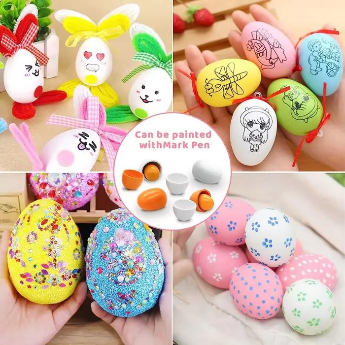 6 pièces oeufs en bois jouet oeuf cuisine jouets enfants jouer nourriture cuisine semblant jouer ens