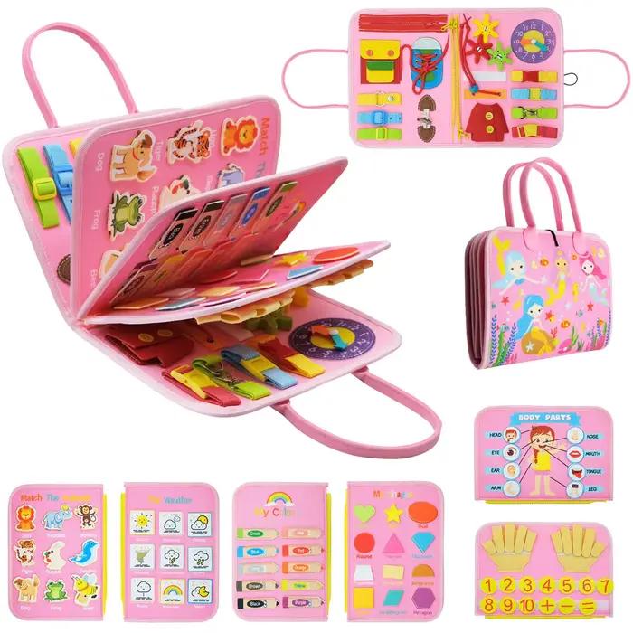 Planche occupée Montessori, jouets pour tout-petits, livre sensoriel préscolaire, éducation précoce,