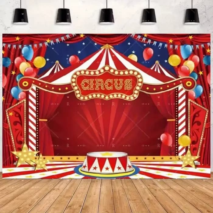 Toile de fond sur le thème de la tente de cirque pour soirée de carnaval, décorations de fête pour e