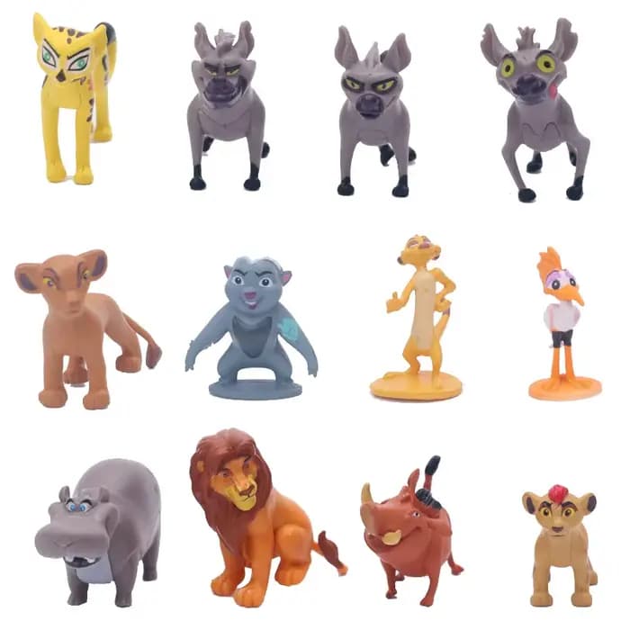Figurines d'action Simba King Discuting pour enfants, jouets en PVC, modèle de dessin animé classiqu