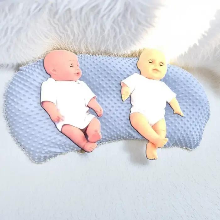 Oreiller d'allaitement double, oreiller multifonctionnel pour bébé, Anti-débordement, Anti-crachat,