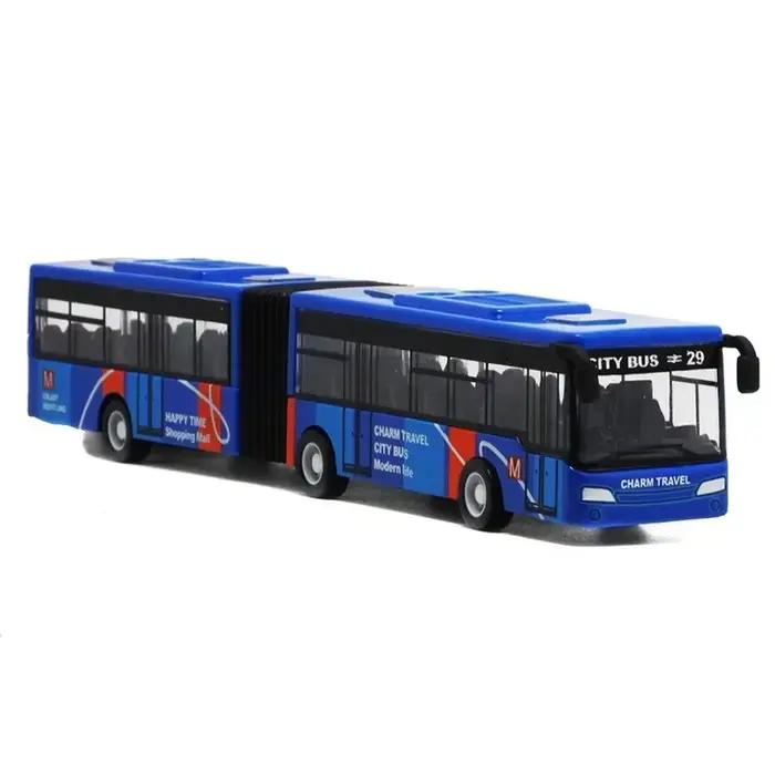 1:64 alliage ville Bus modèle véhicules ville Express Bus Double bus moulé sous pression véhicules j