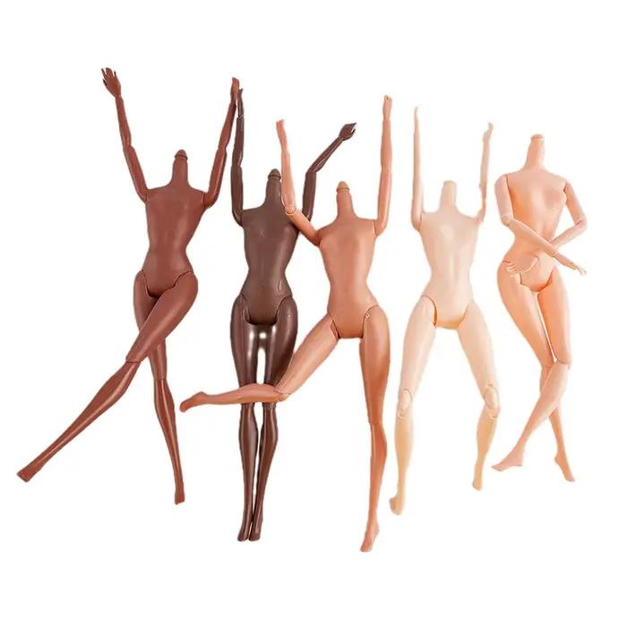 1PC 11 articulations mobiles 26/27cm poupée africaine corps nu marron peau noire poupée corps peau e