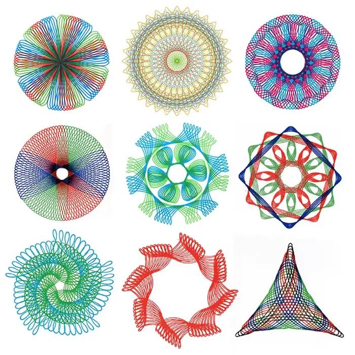 Kit de dessin artistique spirographe en spirale, 22 pièces, la façon classique pour faire des design