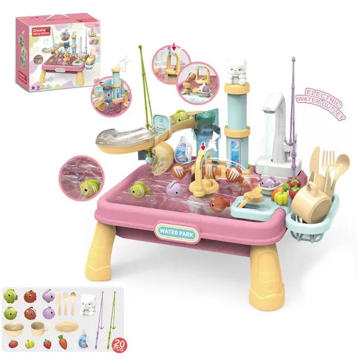 Jouets aquatiques pour enfants : bol de simulation pour laver l'eau, les aliments et les fruits, cui