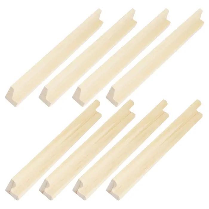 Ensemble de 8 supports en bois pour dominos, base d'exposition inclinée dense pour les tuiles de dom