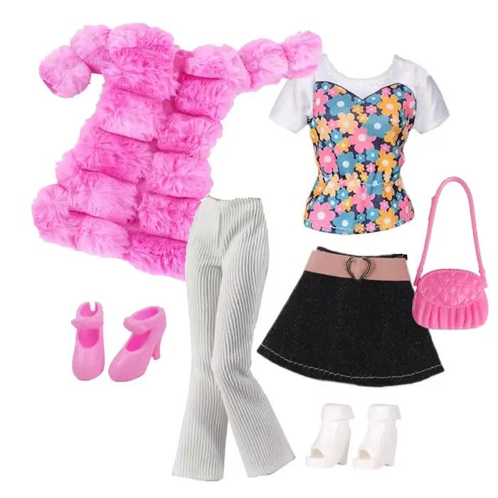 1 ensemble de vêtements de poupée à l'échelle 1/6, ensemble de Styles violets, tenue pour poupée de