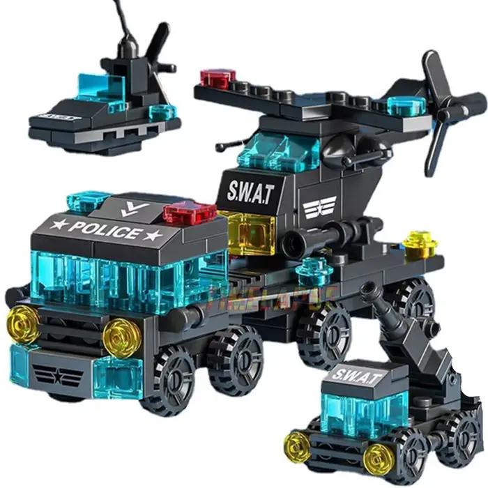 Camions de remorquage de Police spéciaux 6 en 1, avions, voiture, Mini chargeur, modèle classique, b