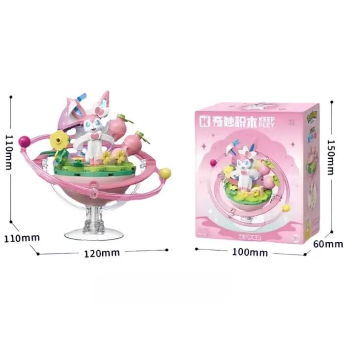 Keeppley – blocs de construction Pokémon originaux, série Eevee Evolution Family Planet, jouets éduc