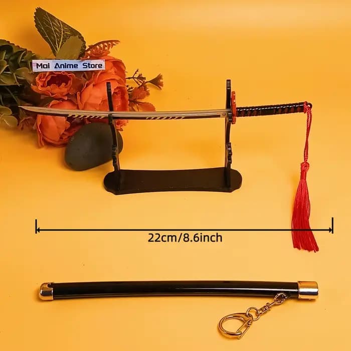 8.6 pouces Mini Katana petit porte-clés Figurine petit sabre de samouraï Original Ainme véritable ja
