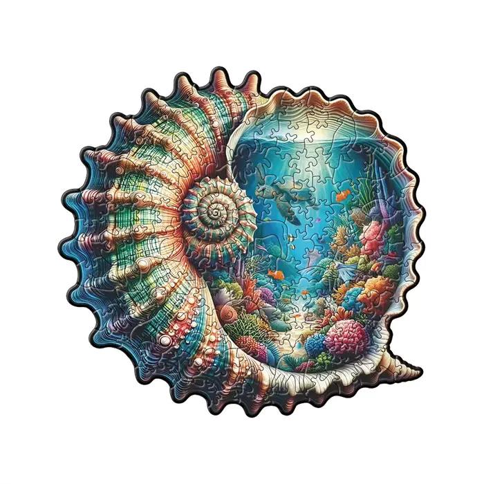 Coquillage Puzzle en bois pour adultes jeu fantaisie océan côtier décor