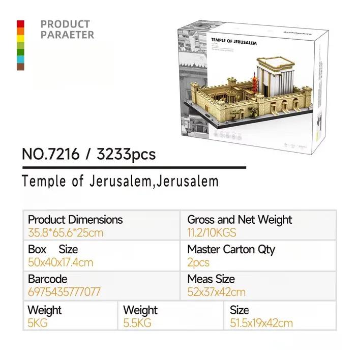 Mega 3217 pièces blocs de construction du Temple de Jérusalem