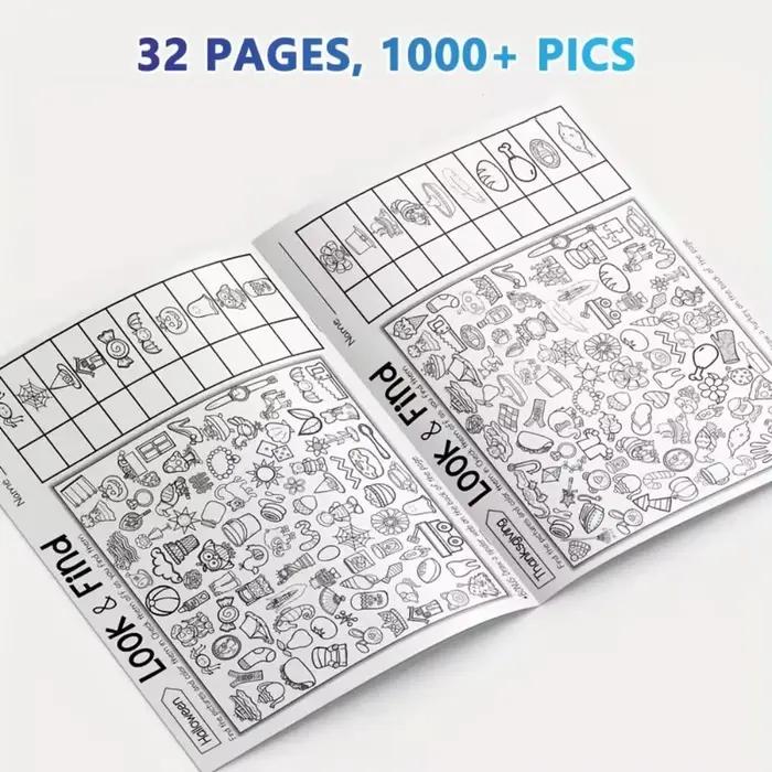 Livre de coloriage éducatif pour enfants : Jeu de recherche et de découverte amusant pour l'entraînement visuel, améliore la concentration, jouet d'apprentissage et d'exercice pour enfants