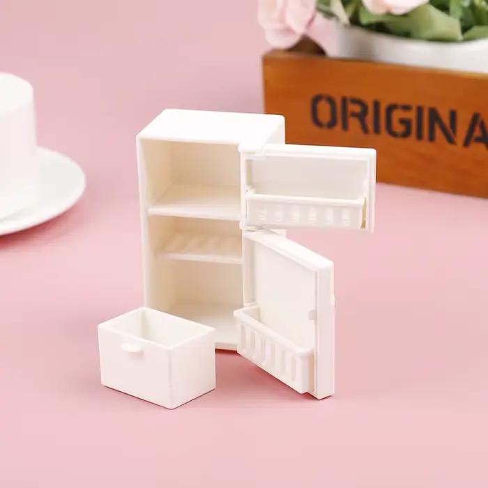 Maison de poupée Miniature réfrigérateur banc de cuisson