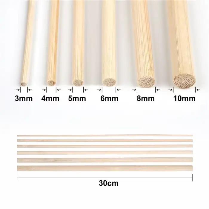 Bâton rond en bois pour l'artisanat, sucettes glacées alimentaires et fabrication de modèles de cheville, bricolage de chevilles durables, modèle de construction, outil de travail du bois