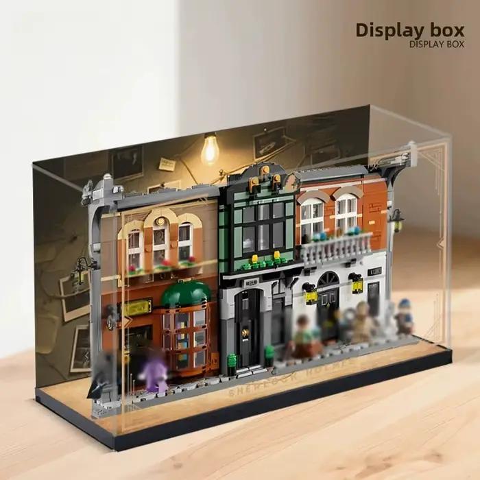 Boîte de rangement en acrylique haute définition pour modèle de blocs de construction LEGO 10351 Sherlock Holmes