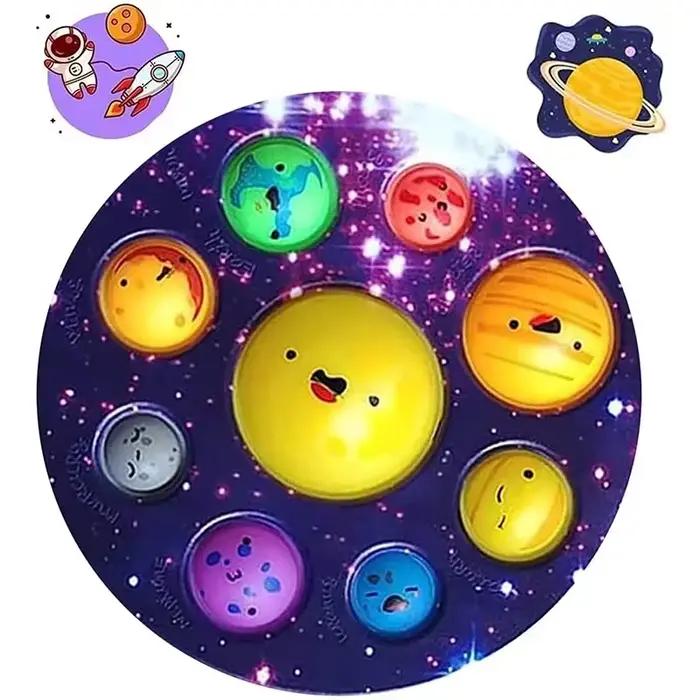 Bébé sensoriel Simple fossette planète pousser bulle Fidget jouet autisme besoins Squishy anti-Stress jouets pour