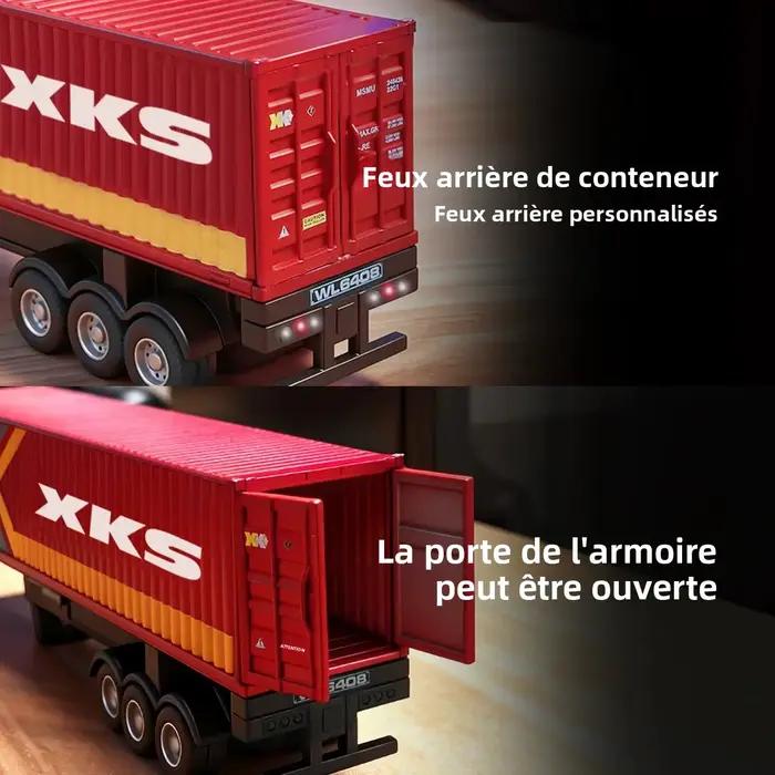 WLtoys 6408 1/64 Camion Tracteur RC en Alliage avec Lumières
