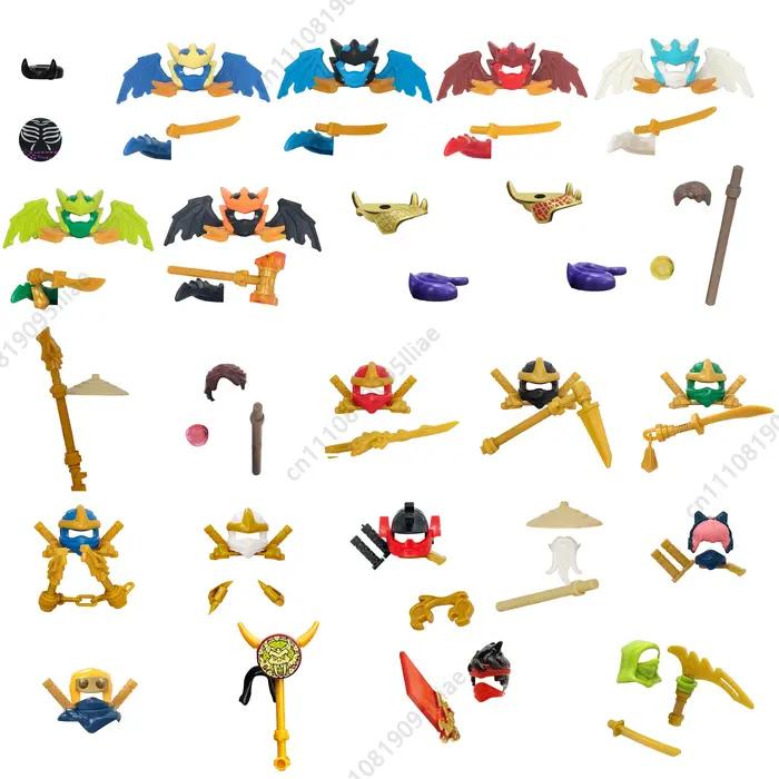 Nouveaux jouets miniatures de dessins animés de dragons, accessoires de ninja, blocs de construction, cadeau d'anniversaire pour enfants, figurines EM EM652 à EM677