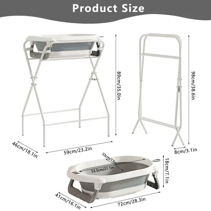 Baignoire bébé 3 en 1 avec support