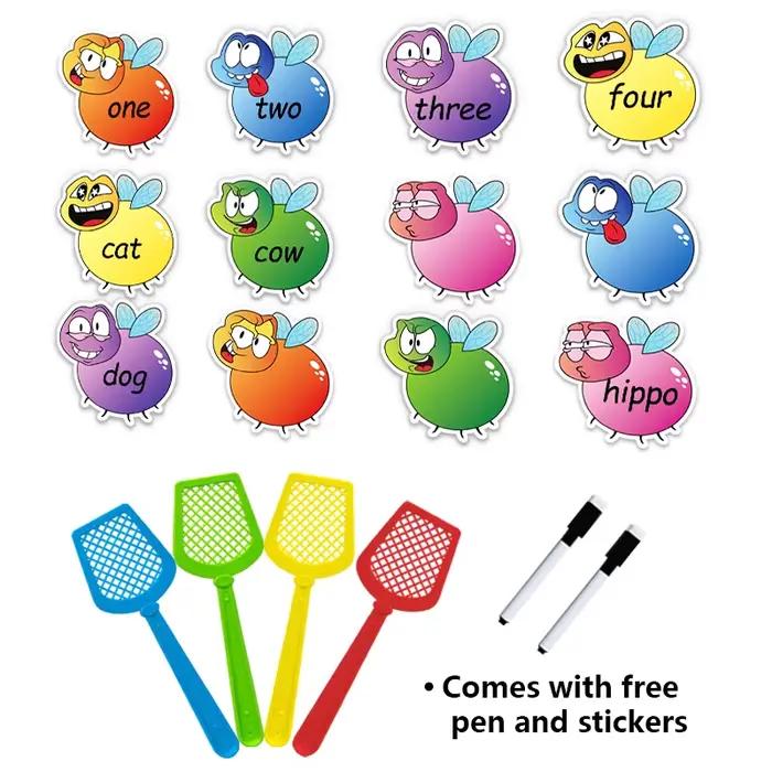 Jeu d'Éveil à l'Alphabet avec Cartes Flash de Mots Fréquents en Anglais pour la Maternelle, Jouet Éducatif Interactif Parent-Enfant pour la Salle de Classe