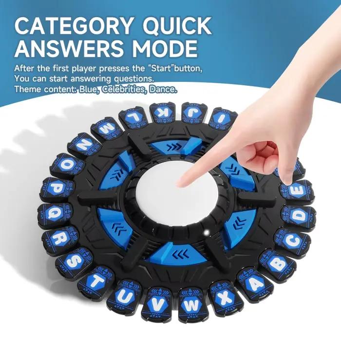 Jeu de société Crazy Alphabet – Roue rotative à 24 touches pour le plaisir en famille et l'apprentissage interactif!