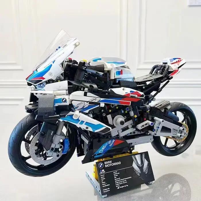 Motocyclette Cruiser Vintage à construire, design détaillé, briques compatibles, jouet d'assemblage DIY, décoration pour la maison, cadeau pour les fans de motos