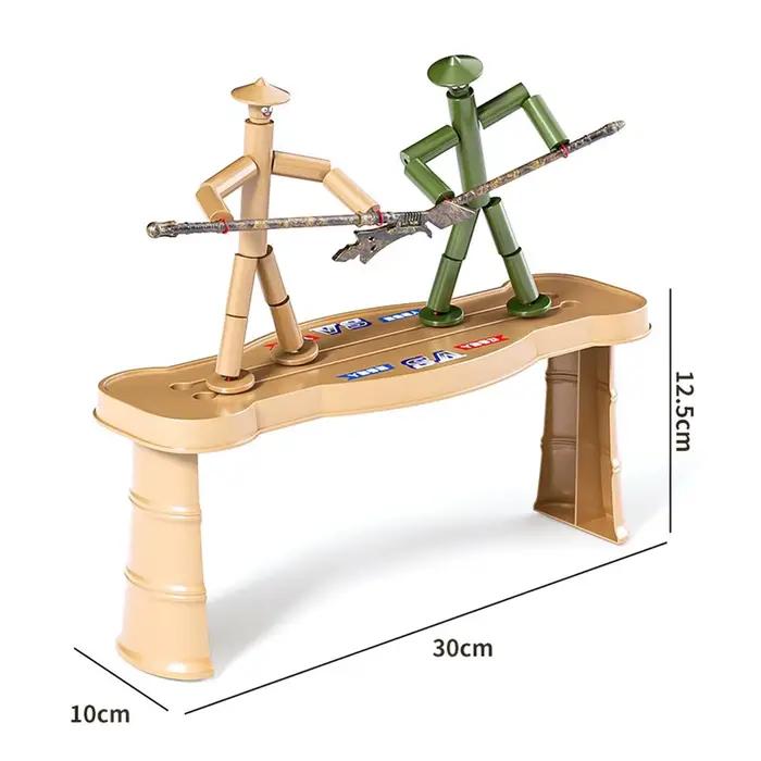 Jouet de combat en bambou pour homme à deux joueurs, jeux parents-unisexes, jeu de société de combat Anti-stress, sac de matériaux faits à la main, jouet de bricolage