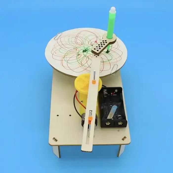 Kit de robot dessinateur électrique en bois à assembler soi-même