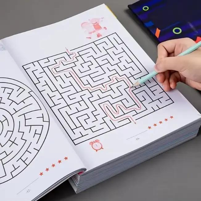 1 livre de mise au point sur les livres de formation du labyrinthe, développement de la pensée des étudiants, jeux d'attention, suivi des livres de copie d'intelligence de puzzle