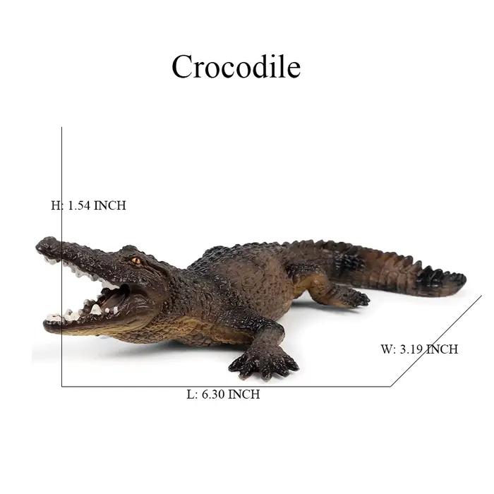 Jouet de crocodile Figure jouets Alligator modèle Cycle de vie Playset Figurines d'animaux figurine d'action Reptile animaux enfants cadeaux jeux