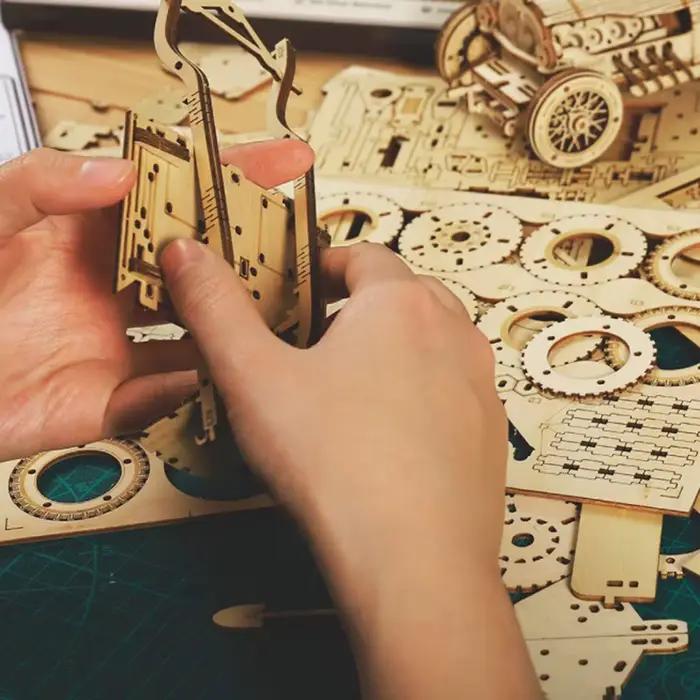 Puzzle en bois de voiture 3D