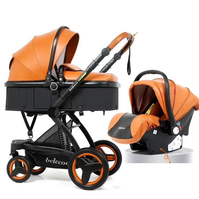 Poussette bébé 3 en 1 avec siège auto