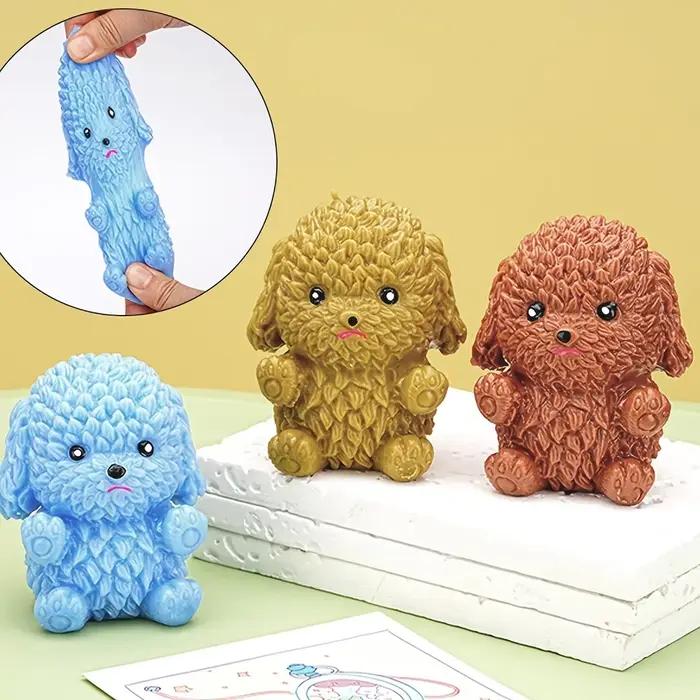 Adorable jouet anti-stress en forme de chien en peluche rembourré de farine